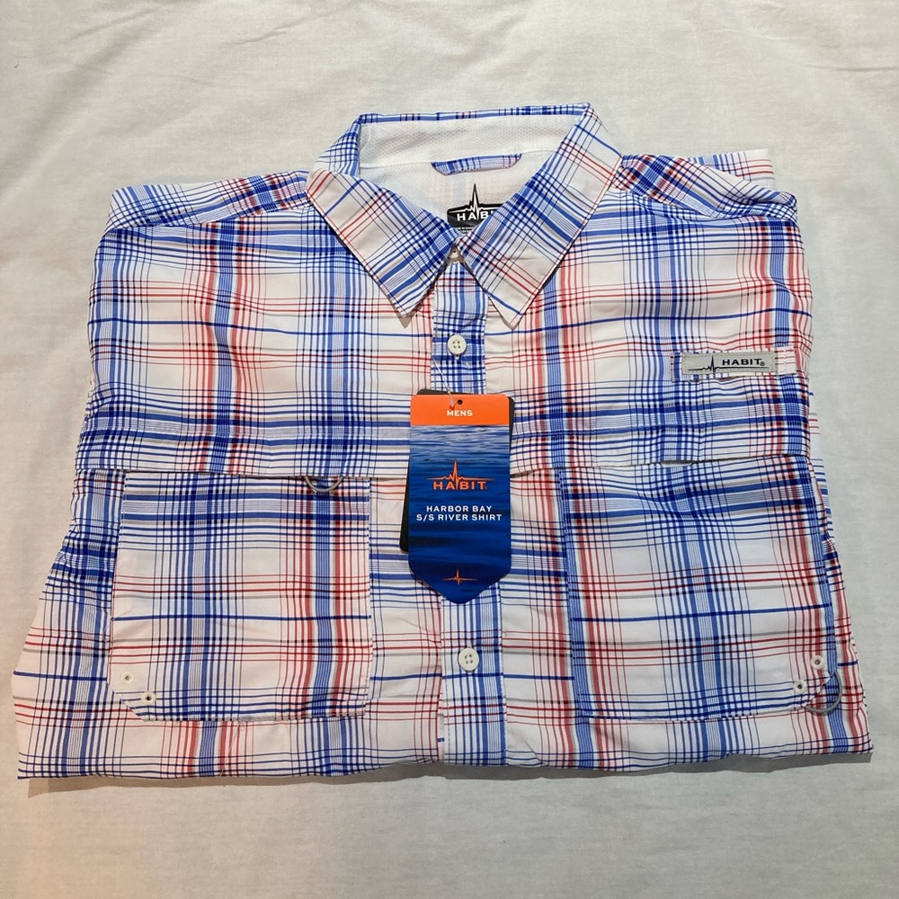 Men’s Habit Harbor Bay SS River Shirt! Size XL/2X, NWT!